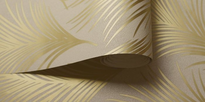 1000x1000 Holden Decor Holden Metallic Feather Pattern Wallpaper Leaf Motif Modern  Textured Exclusive 50080