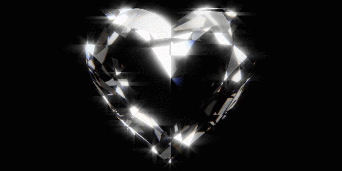 1920x1080 Diamond heart still with glitter Motion Background - Storyblocks Video