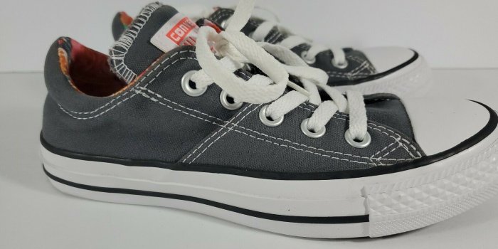 1600x1200 Converse 554885F All Star Gray/ Floral Canvas Sneakers Women's Size