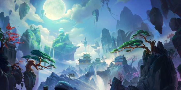 1920x1248 5056643 Oriental, Moon, Floating Island, Tree wallpaper and