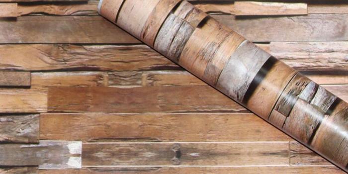 1000x1000 US $29.9 |HaokHome 3d Rustic Peel Stick Wallpaper Wood Plank  Brown/Grey/Black Self Adhesive Wall Sticker Contact Paper Living Room  bedroom-in