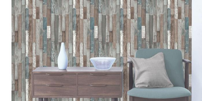 1600x1600 Details about FINE DECOR RUSTIC EFFECT WOOD PLANKS WALLPAPER - BLUE FD40888  / NATURAL FD40887