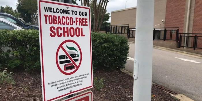1600x900 NC schools add e-cig symbol to tobacco-free zone signs