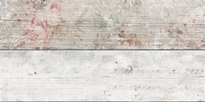 3925x4000 Grey & Pink Distressed Floral Wood Flat Wallpaper | Departments