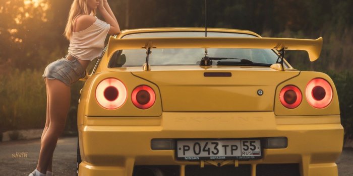 1332x850 Wallpaper girl, yellow, cap, nike, Evgeniy Savin images for desktop