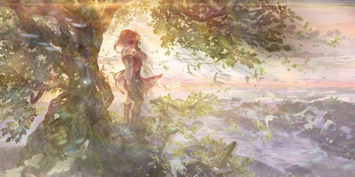 1332x850 Wallpaper girl, landscape, nature, art, dies irae images for desktop