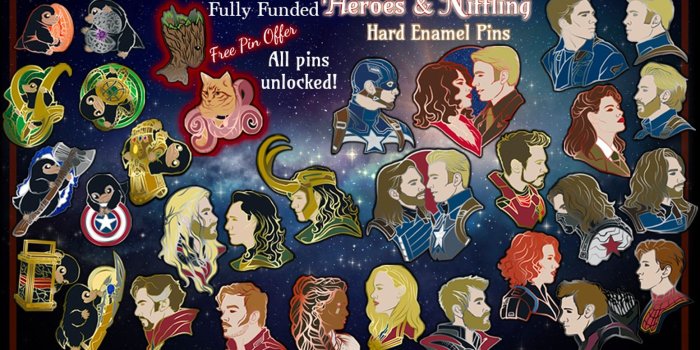 1552x873 Heroes & Niffling - Hard Enamel Pins by Studio Min Bin Bin » I love
