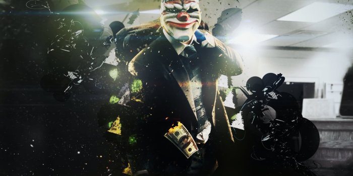 1920x1080 Purge clown wallpaper, video games, Payday: The Heist, Payday 2 HD