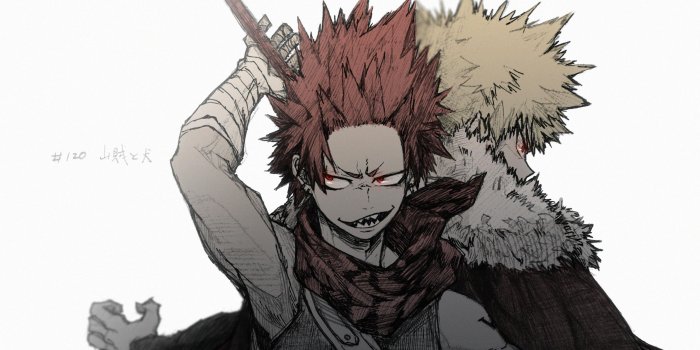 2560x1440 Katsuki Bakugo & Eijiro Kirishima - My Hero Academia HD wallpaper