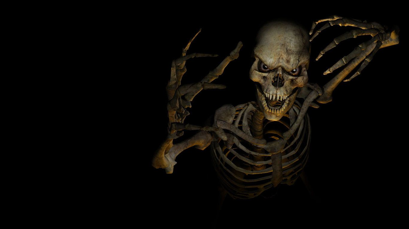 1366x768 48+] Scary Skeleton Wallpaper on WallpaperSafari