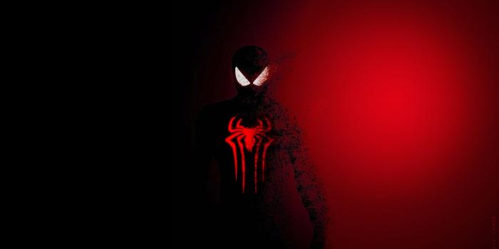 2240x1260 Spiderman Neon Wallpapers Red & Cyan - Deface Games