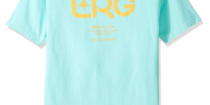 1430x1430 LRG Light Blue Yellow Mens Size XL Logo Graphic Print Tee Shirt