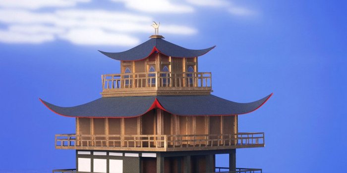 1024x768 Architectural Paper models of World's Famous Landmarks Buildings