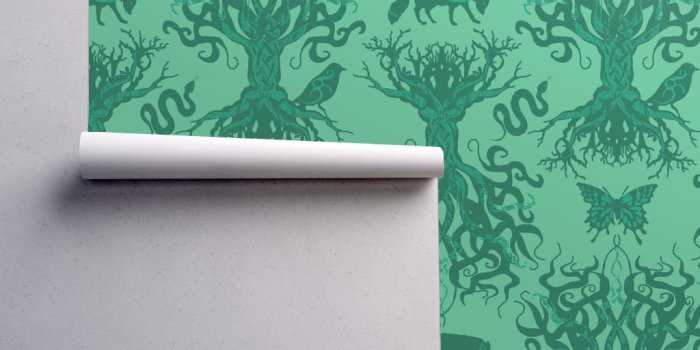 1024x1024 Celtic Forest wallpaper - inkysunshine - Spoonflower