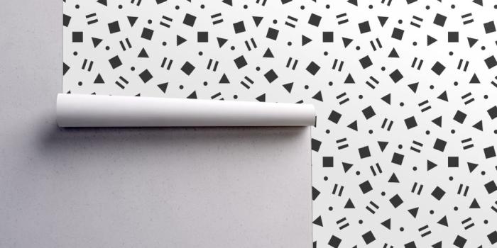 1024x1024 Peel-and-Stick Removable Wallpaper Geometric Geometric Black And White  Triangles