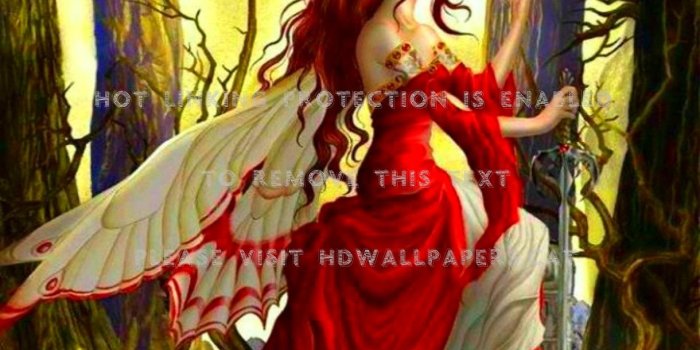 1220x1219 celtic forest' red dress redhead fantasy