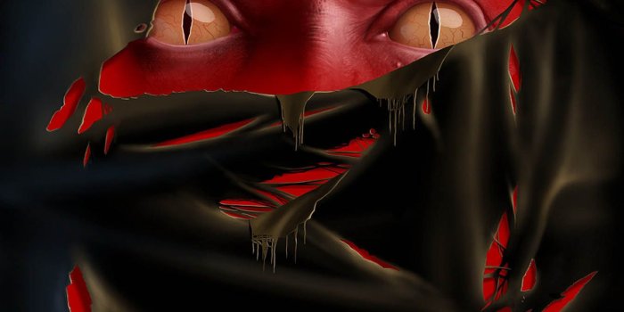 1350x1080 Lizard Eye Red Demon - Fantasy Horror