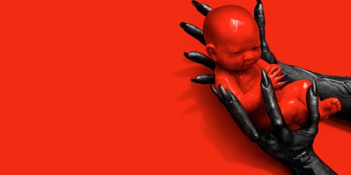 1332x850 Wallpaper demon, red, blood, devil, baby, evil, hand, fingers