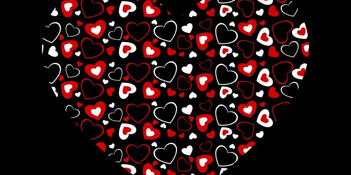 1920x1200 5081075 Artistic, Red, Heart, Black, White wallpaper and background