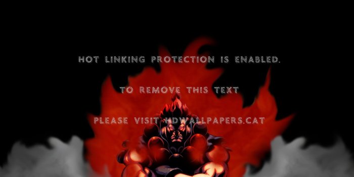 1600x1200 akuma red demon flame fire smoke street