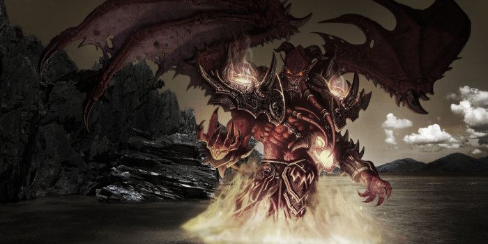 1920x1200 Red Fire Demon Wallpaper | 1920x1200 | ID:38819