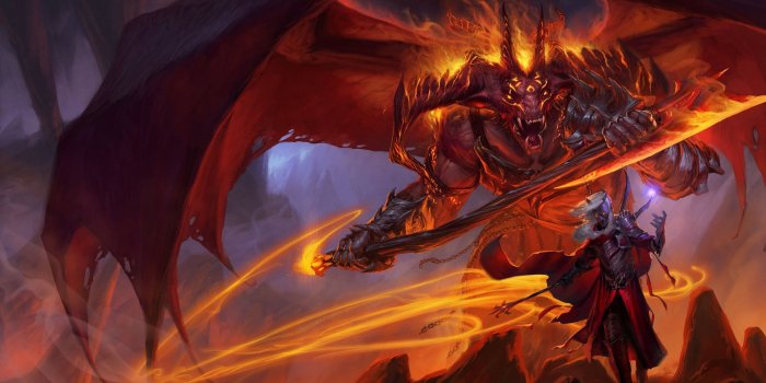3840x2400 HD Background Sword Coast Legends Red Monster Demon Art N Space Game