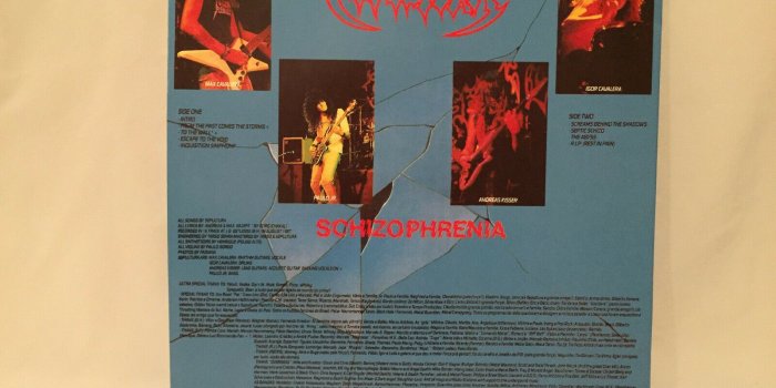 1600x1200 Sepultura: Schizophrenia 2014 Metal Blade Records Limited Reissue Blue  Vinyl LP