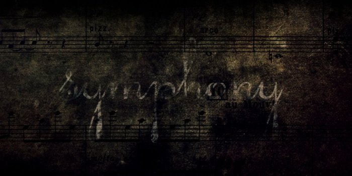 1366x768 Download wallpaper 1366x768 notes, symphony, grunge, lettering