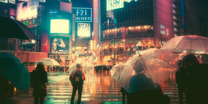 1600x1060 A rainy night in Tokyo [1600×1060] : wallpapers