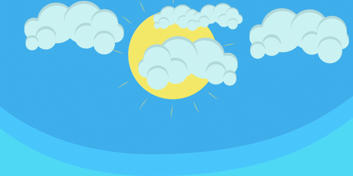 1920x1080 Beautiful Cartoon Sun and Puffy Clouds Hovering in Blue Sky Stock Video  Footage - Storyblocks Video