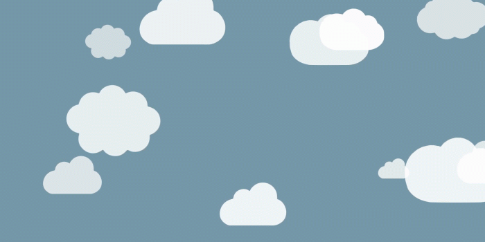 1920x1080 Cartoon Cloud Animation with loop
