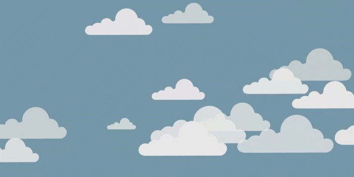 1920x1080 Cartoon Cloud Animation with loop