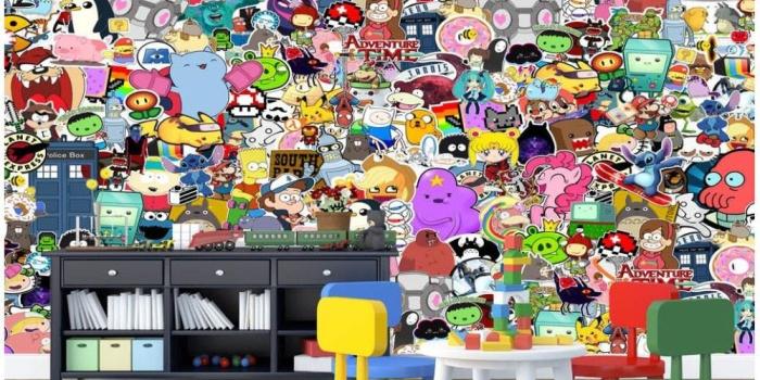 1000x811 US $12.69 55% OFF|Custom photo wallpaper 3d wall murals wallpaper Cartoon  animal graffiti wall children room background wall papers home decor-in