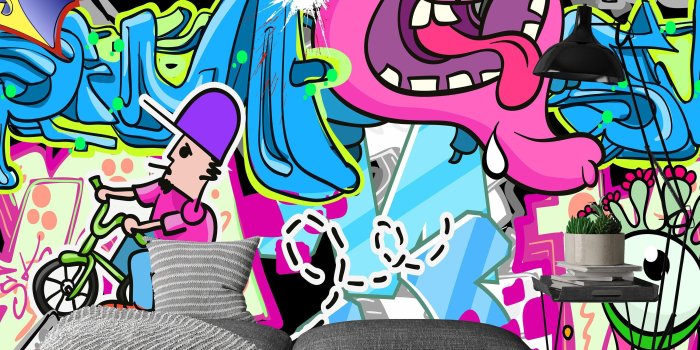 3000x3000 Removable Wallpaper Mural Peel & Stick Street Art Graffiti Wallpaper Self  Adhesive Wallpaper