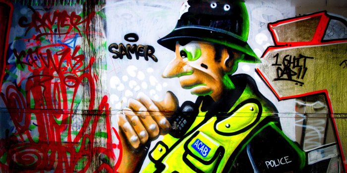 5120x3200 Police Graffiti ❤ 4K HD Desktop Wallpaper for 4K Ultra HD TV • Wide