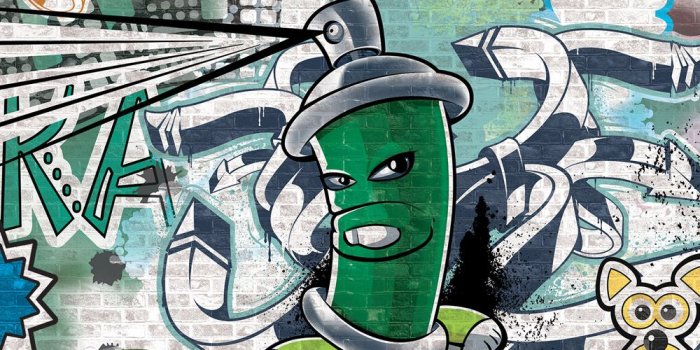 1000x1000 Mural no. 2621 | Non-woven or Paper | graffiti wallpaper stone wall look