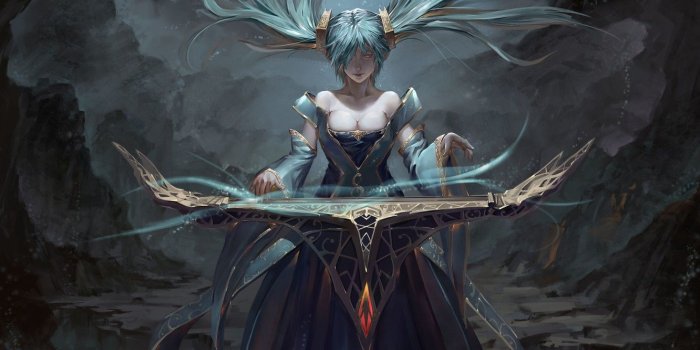 1332x850 Wallpaper look, girl, magic, art, league of legends, sona images for