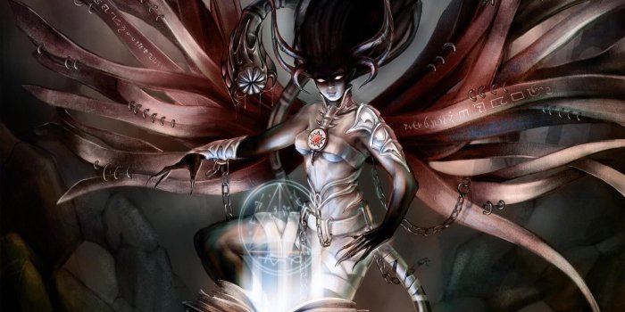 1920x1080 nature, horns, fantasy art, magic, artwork, chains :: Wallpapers