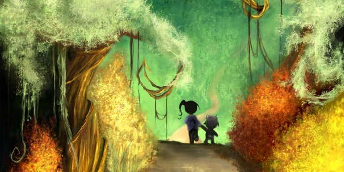 1600x1200 Download wallpaper 1600x1200 path, magic, art, children, walk