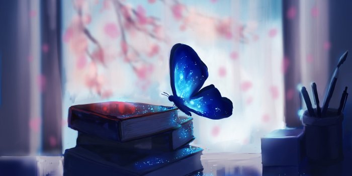 3840x2160 Wallpaper Butterfly, books, magic, art, Animals Wallpaper Download
