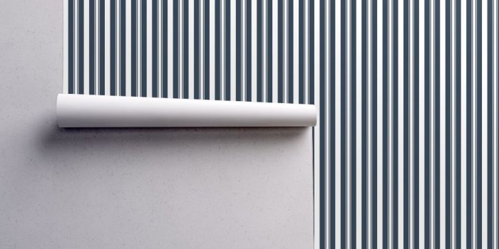 1024x1024 Navy Marine Blue Deckchair Stripes Durable Wallpaper