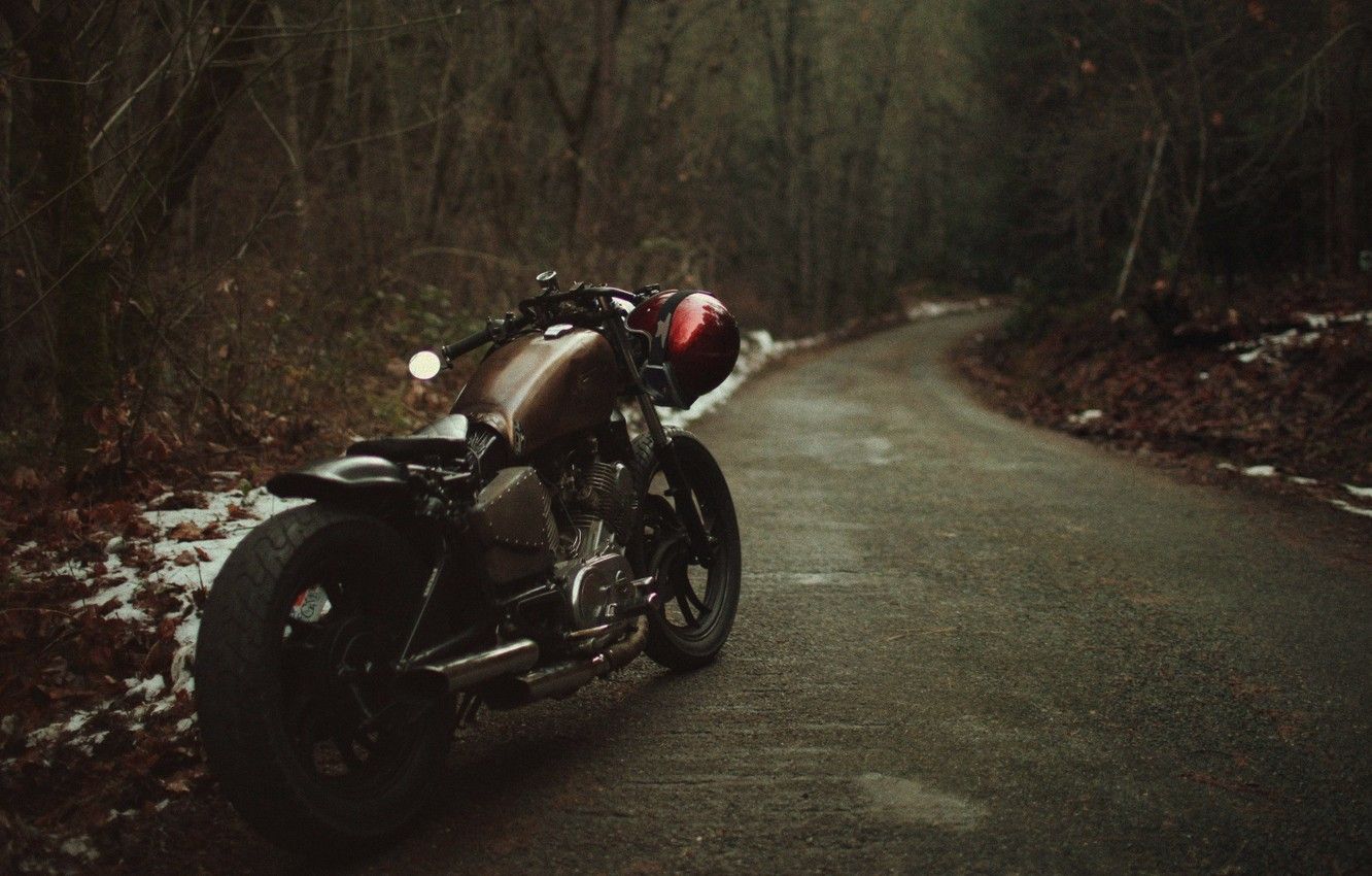 1332x850 Wallpaper asphalt, motorcycle, classic motorcycle images for desktop