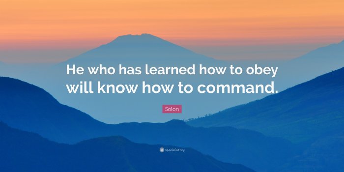3840x2160 Solon Quote: “He who has learned how to obey will know how to