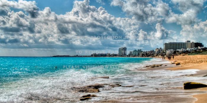 1920x1199 beautiful beach in cancun mexico hdr sky