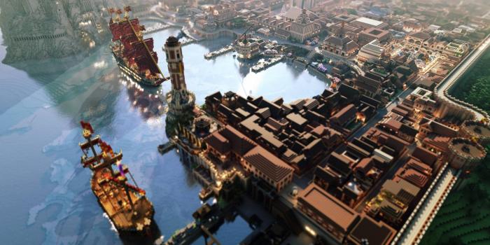 2048x1280 5 Breathtaking City of Lannisport Minecraft Wallpapers - BC-GB