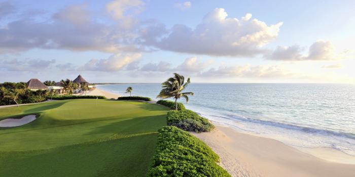 3840x2160 Download Wallpaper ocean shore mexico clouds cancun sky lawn