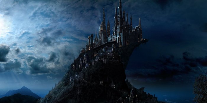1600x1200 Images Harry Potter Hogwarts Fantasy Castles film Moon 1600x1200