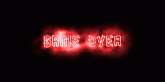 1920x1080 Game Over Red Energy Motion Background - Storyblocks Video