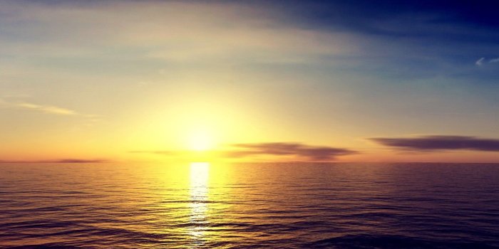 1332x850 Wallpaper the sky, the sun, sunrise, the ocean, morning, morning sun