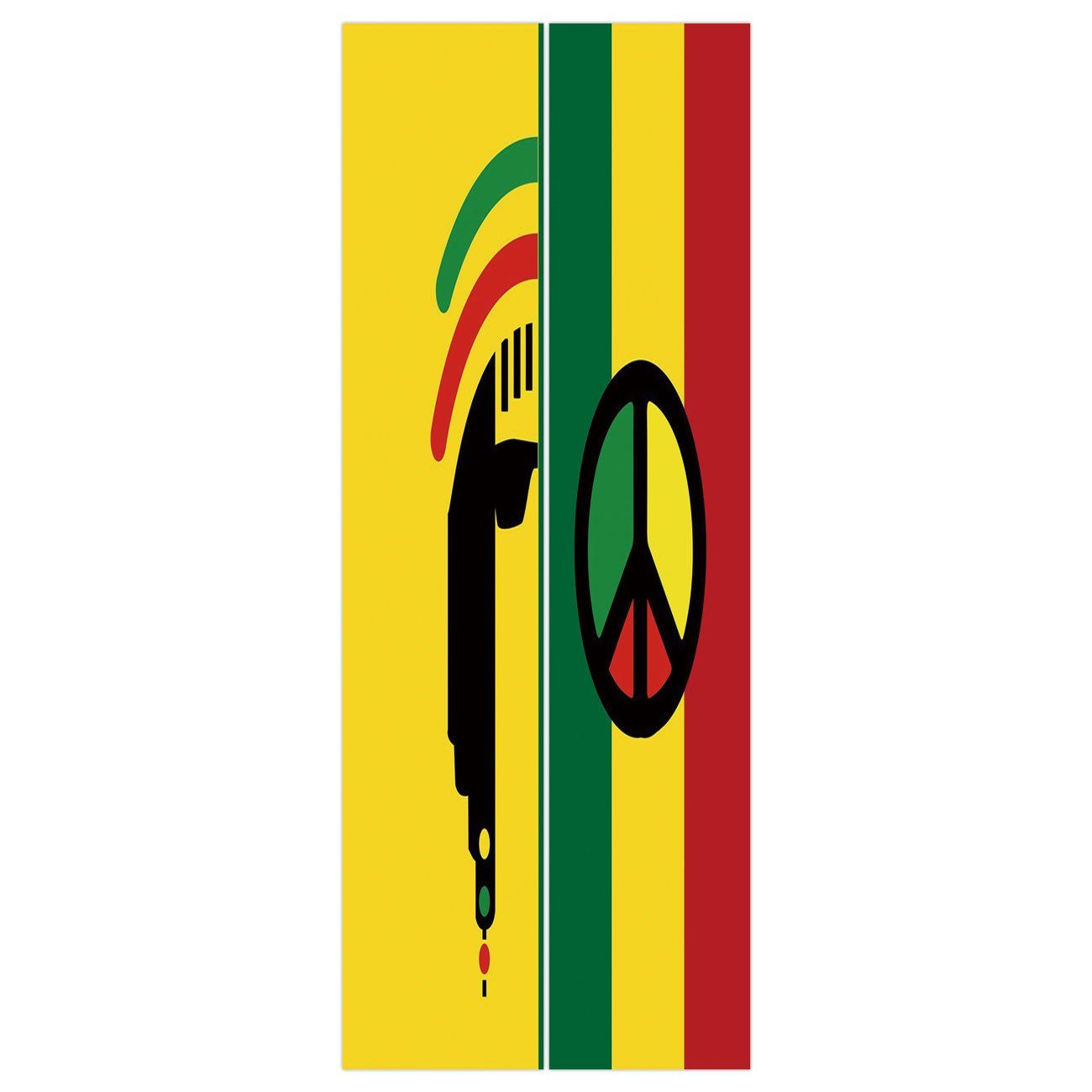 1300x1300 Amazon.com: 3d Door Wall Mural Wallpaper Stickers [ Rasta,Iconic